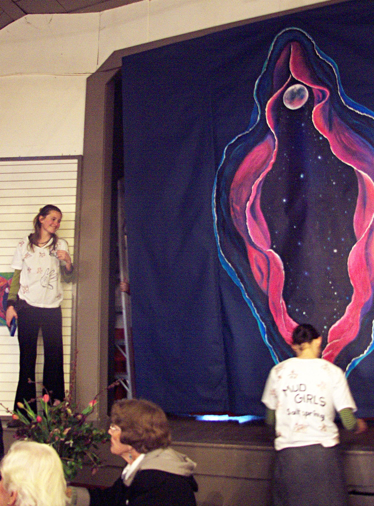 Vagina Monologue Backdrop - International Women’s Day, Salt Spring Island, 2004