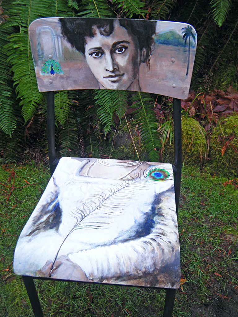 Princess Ka’iulani, Hawaiian defender 1875-1899 - Acrylic on Wooden Chair, 2009