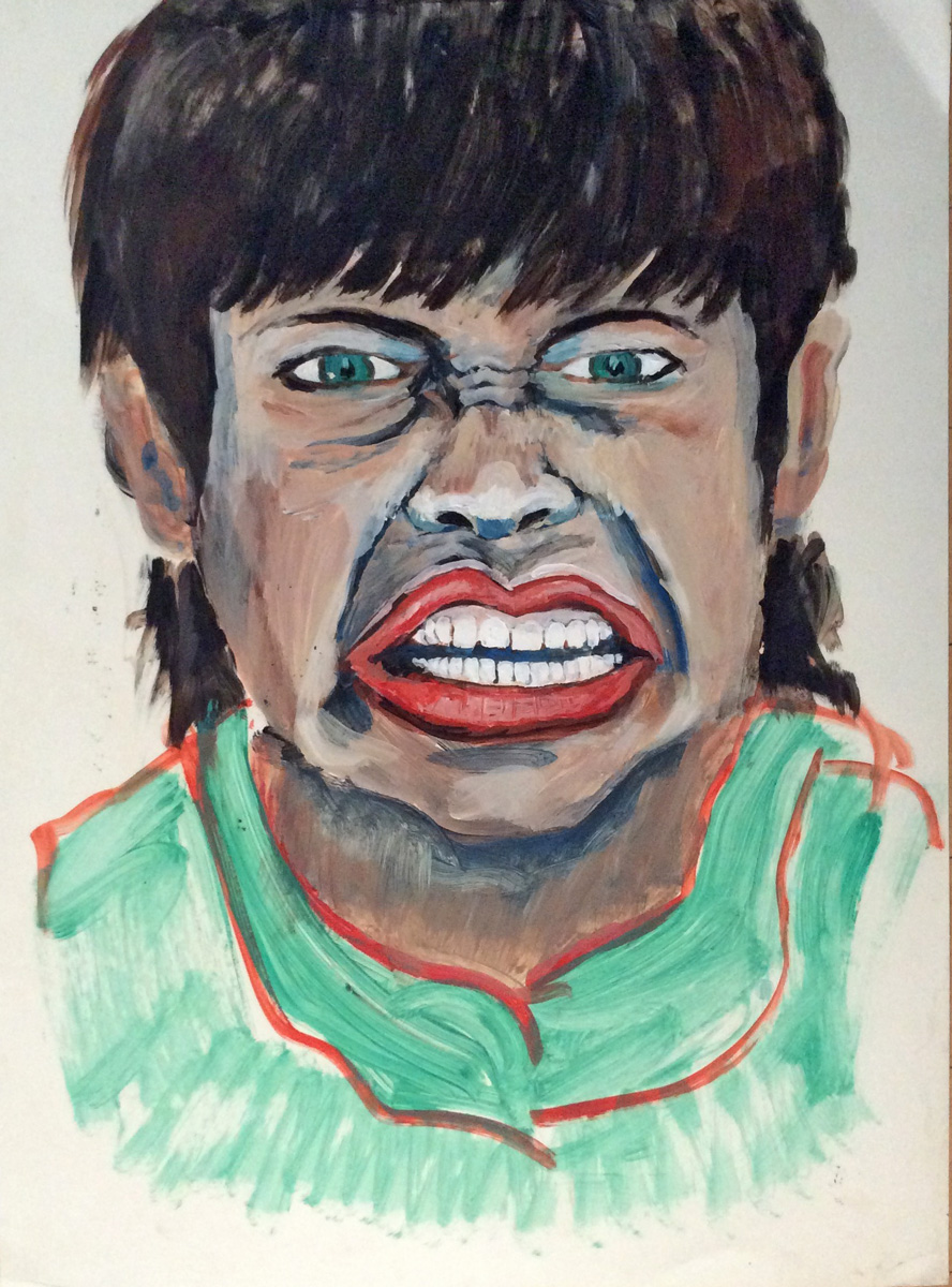 Self Portrait, Oil on paper, 24” x 30”, 1984