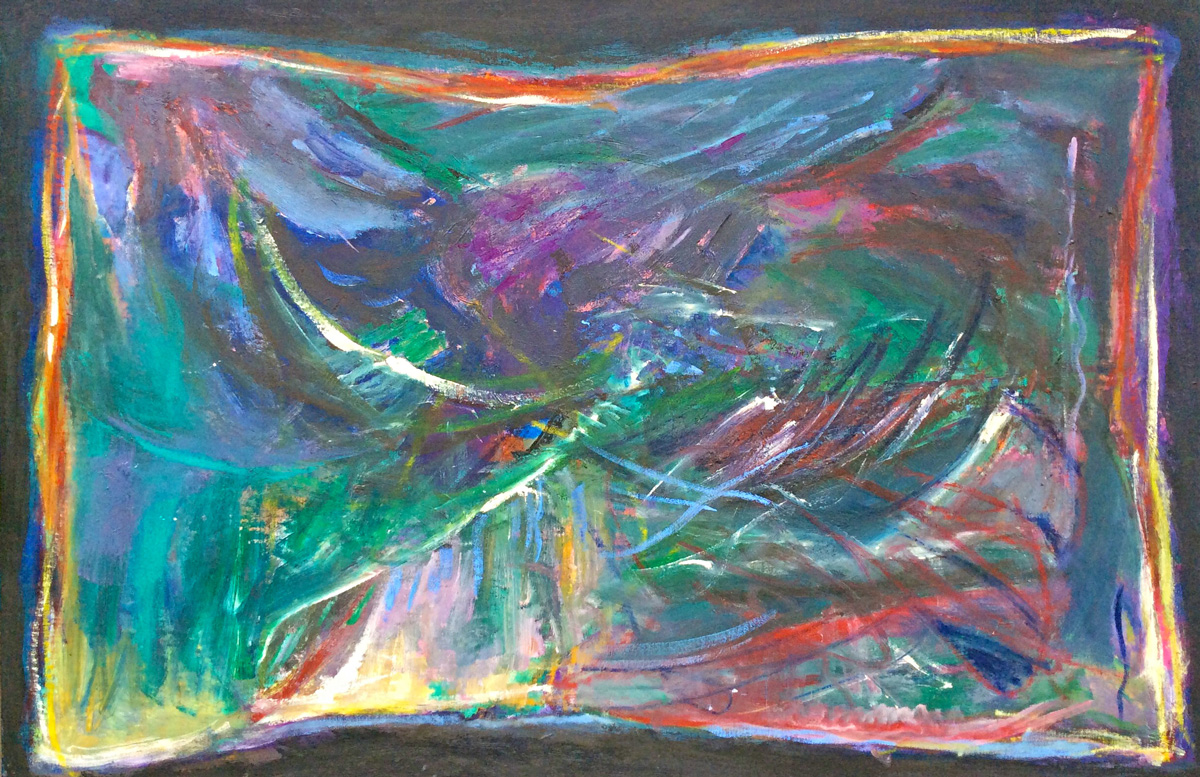 The Land is Body/The Body is Land Series, Oil on canvas, 4’ x 6’, 1986