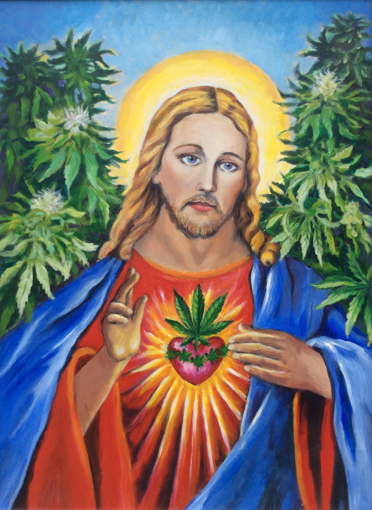 Jesus of the Sacred Herb, 18”x 24” 1996