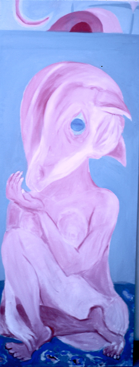 Pink Lady, Oil on Canvas, 5’ x 2’, 1980