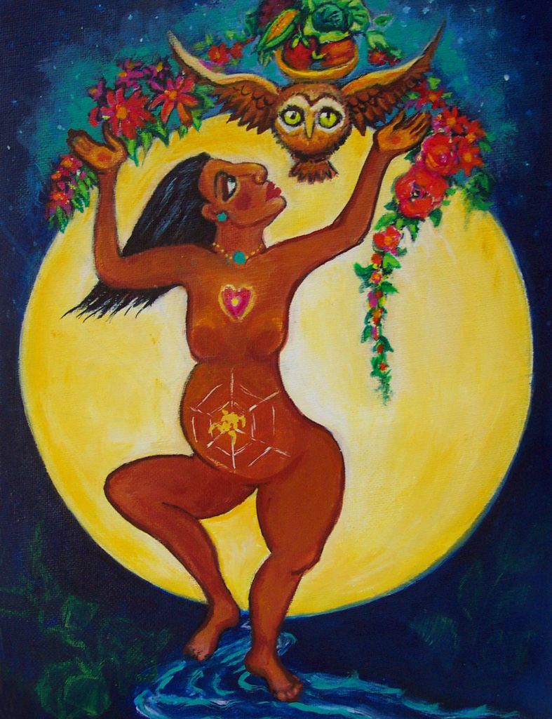 Full Moon Plenty - Acrylic on board, 10”x 14”, 2005